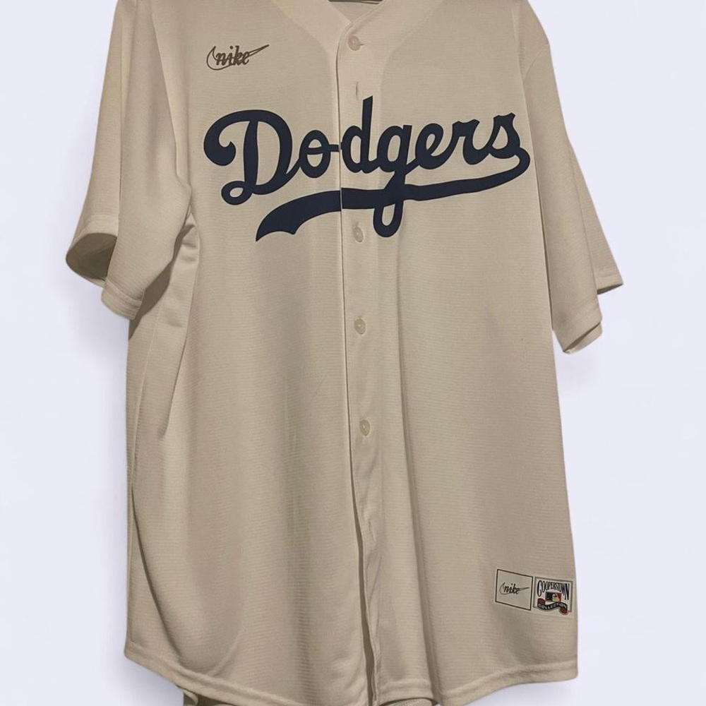 Nike Jackie Robinson Dodgers Cream Jersey